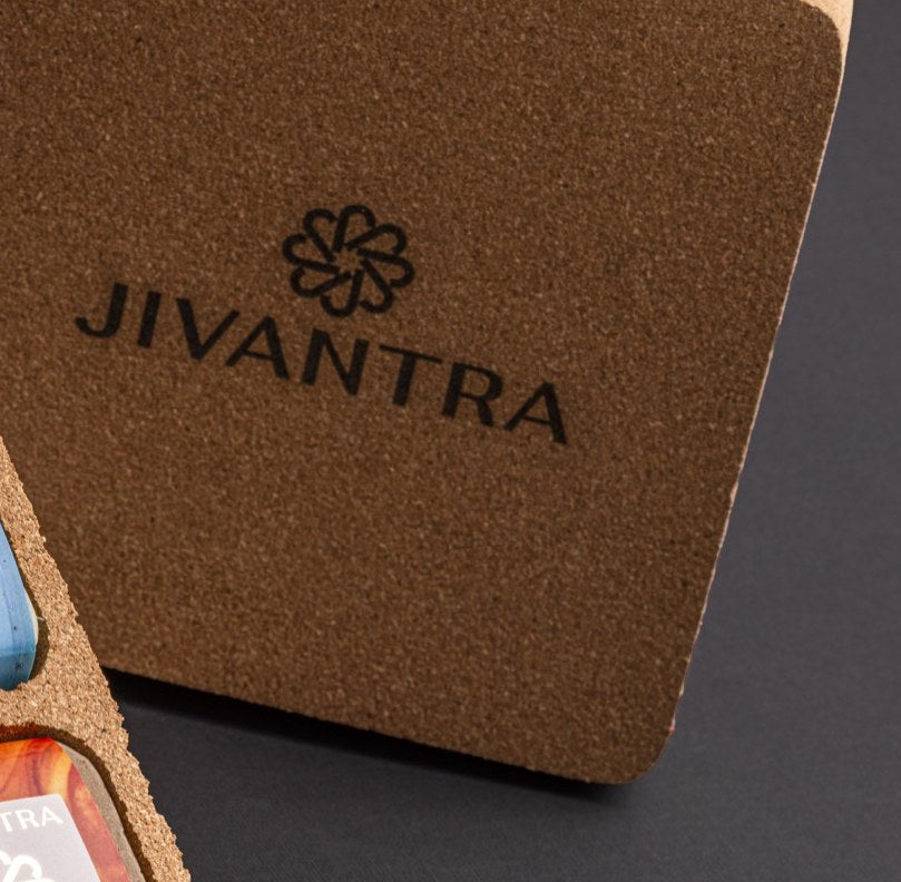 JIVANTRA cork case with embossed logo